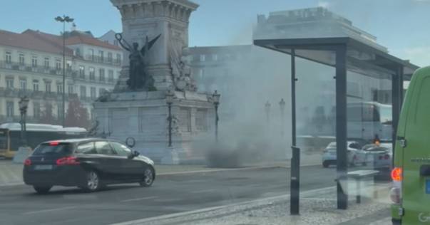 Na parkingu Restauradores wybuchł pożar