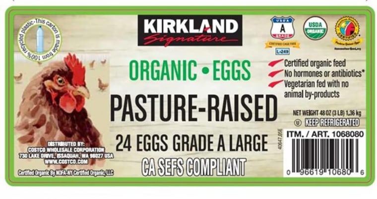 Jajka Kirkland Signature Organic Pasture Hodowle zawierające 24 sztuki zostały rozprowadzone od 22 listopada 2024 r. w 25 sklepach Costco w stanach Alabama, Georgia, Karolina Północna, Karolina Południowa i Tennessee.