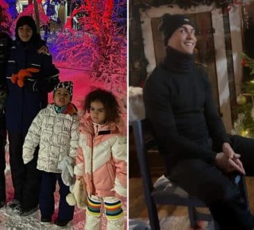 Georgina Rodríguez e Ronaldo visitam casa do Pai Natal: “Já deixámos as nossas cartas…”