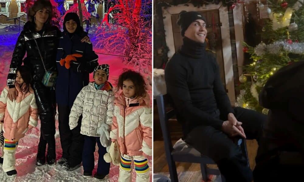 Georgina Rodríguez e Ronaldo visitam casa do Pai Natal: “Já deixámos as nossas cartas…”