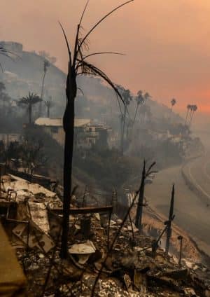 Zdjęcia z Los Angeles i Palisades ukazują niszczycielską skalę niekontrolowanych pożarów w Kalifornii