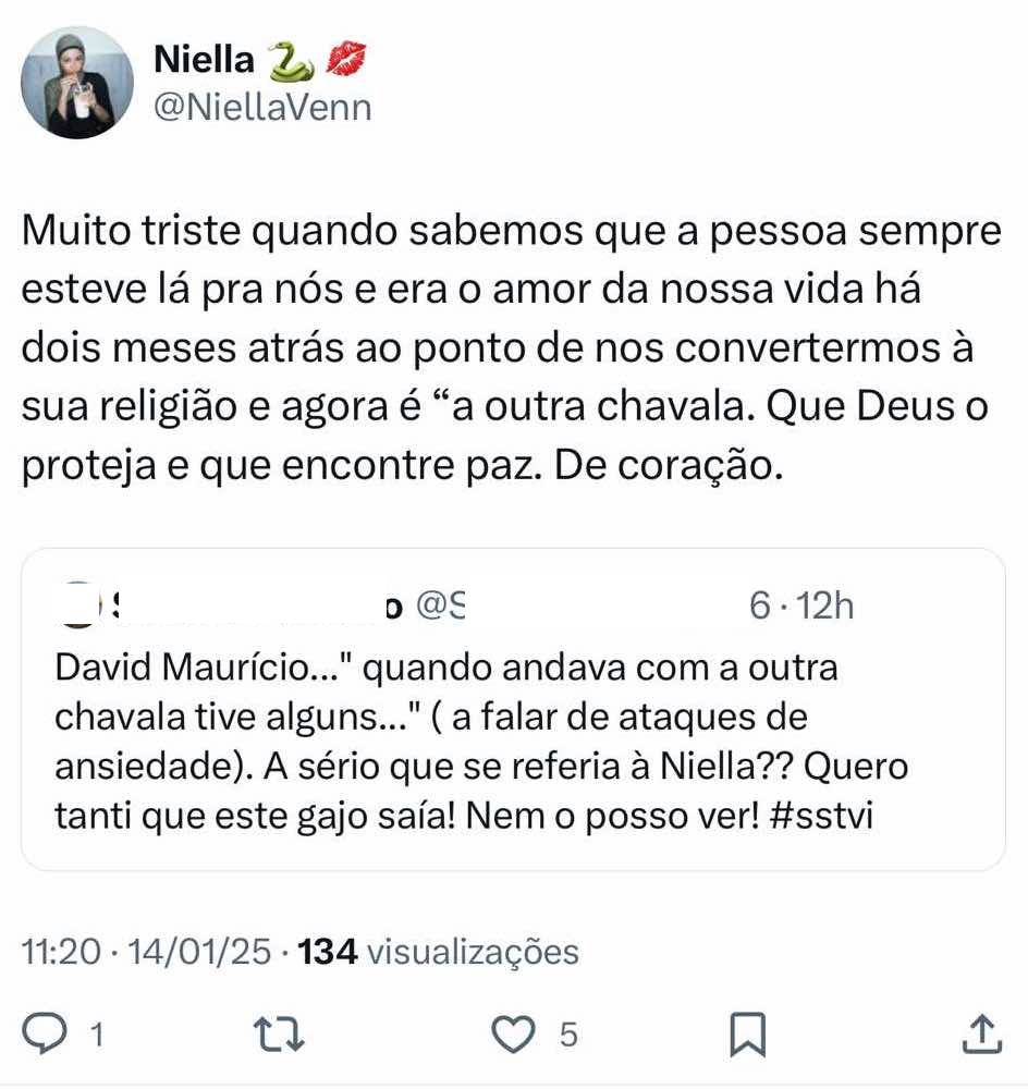 Ups! Daniela Ventura reaguje na „zadzior”; David Maurício: „Druga chavala”