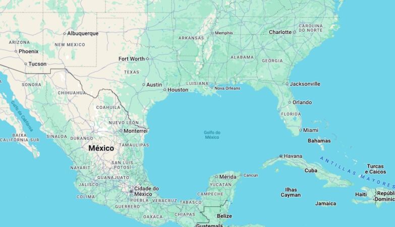 Zatoka Meksyku idzie do „Zatoki Ameryki” na Mapach Google z USA