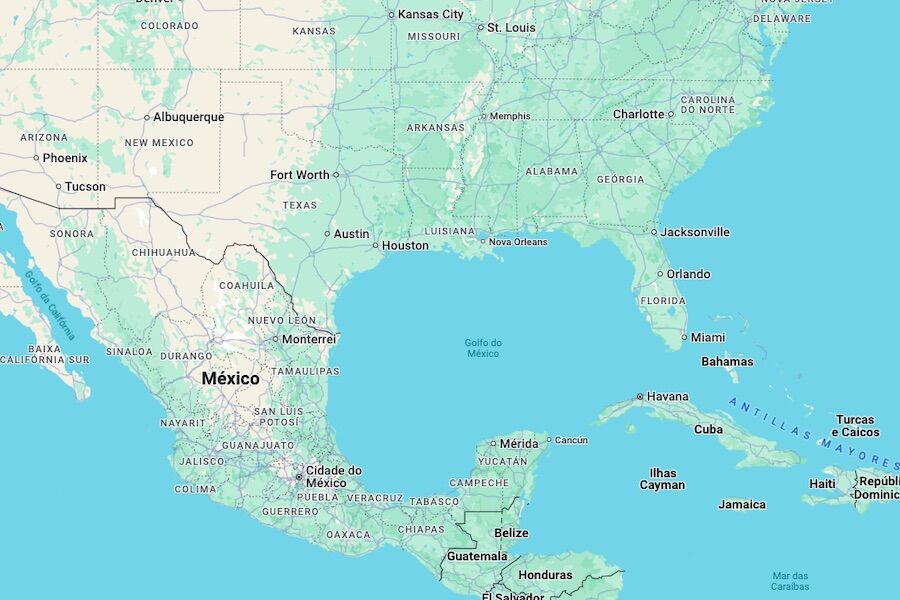 Zatoka Meksyku idzie do „Zatoki Ameryki” na Mapach Google z USA