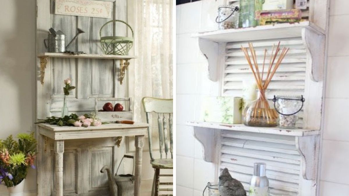 Shabby Chic zrób to sam drzwi z recyklingu