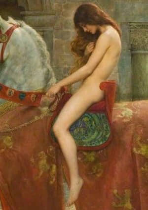 Legenda o Lady Godiva, która będzie naga po mieście, aby obniżyć podatki dla biednych