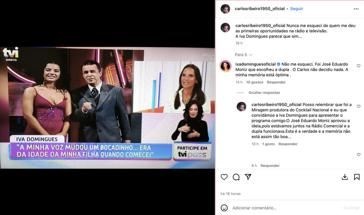 Iva Domingues odpowiada na list do Carlosa Ribeiro po ‘