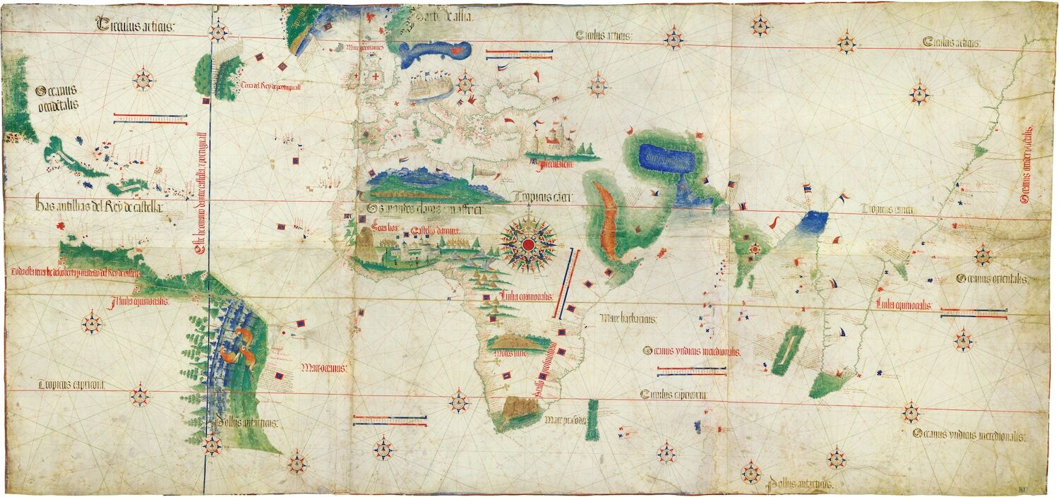 Jedną z najstarszych map na świecie jest portugalski. Został skradziony przez szpiega i wiszący na rzeź